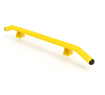 Butée de parking - Chasse roue - PMR Modèle cintré Ø 76 mm Zingué + peinture poudre époxy jaune