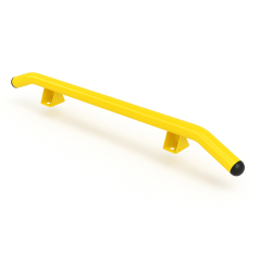 Butée de parking - Chasse roue - PMR Modèle cintré Ø 76 mm Zingué + peinture poudre époxy jaune