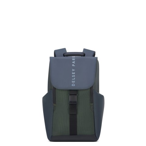 Mochila Securflap 1 compatimento protección PC 15" Verde oscuro Delsey