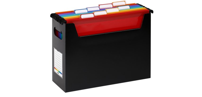 Filing tray for suspended files Viquel Rainbow Class  - black