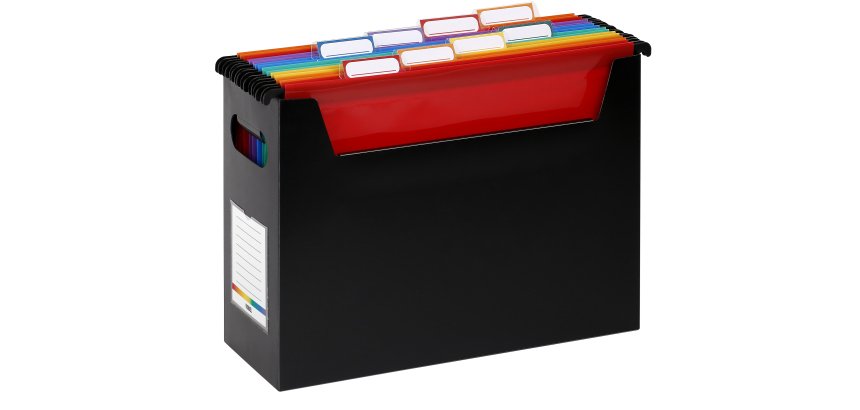 Boîte de 8 dossiers suspendus "Easycase" Rainbow Class - Viquel - 32,8 x 24  x 12 cm