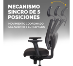 Silla de dirección ergonómica Fellowes Eleganza Plus con cabecera y reposabrazos
