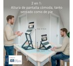 Soporte para portátil Leitz Ergo 2 en 1 de sobremesa para trabajar sentado o de pie