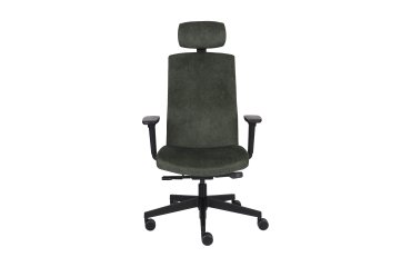 Chaise de bureau ergonomique TEAM PRO , tissu, avec accoudoirs 3D et appui-tête, mécanisme synchrone avec profondeur d'assise réglable