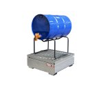 Support de soutirage acier peint 1 fût 350 kg 60 à 220 L 590 x 679 x 470 mm