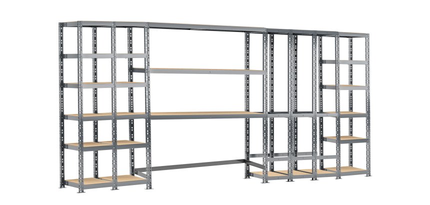 Rayonnage MODULO - Module 5 étagères - 21 plateaux