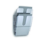 Trieur mural 2 cases Flexiplus Durable A4 portrait gris