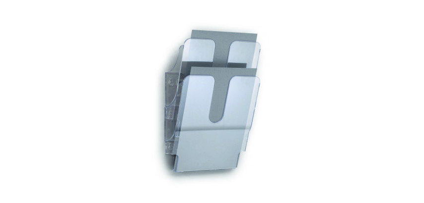 Trieur mural 2 cases Flexiplus Durable A4 portrait gris