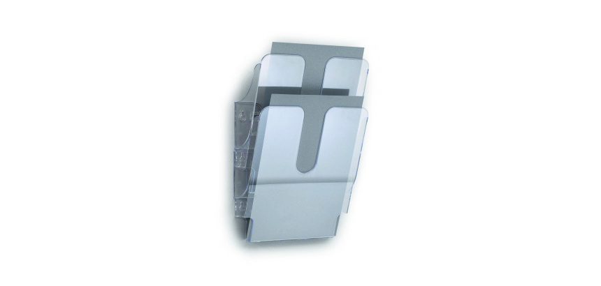 Trieur mural 2 cases Flexiplus Durable A4 portrait gris