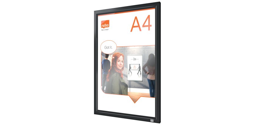 Porta póster Impression Pro con marco gris grafito, A4