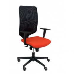Silla de oficina Ossa negra tapizada