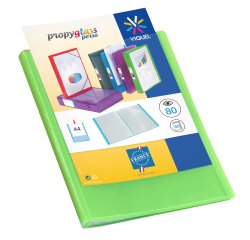Protège-documents personnalisable Propyglass Viquel polypropylène A4 40 pochettes - 80 vues - vert