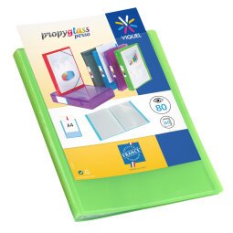 Protège-documents personnalisable Propyglass Viquel polypropylène A4 40 pochettes - 80 vues - vert