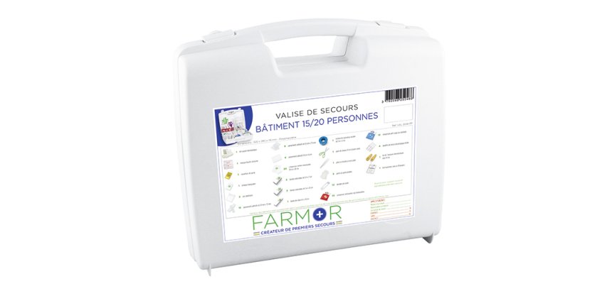 Valise de secours Bâtiment 15/20 personnes
