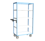 Servante multi-niveaux avec 3 étagères plateau bois 250 kg 850 x 500 mm roue TPE