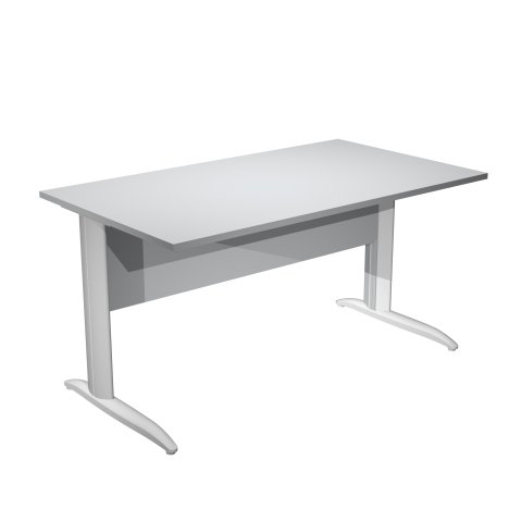 Mesa oficina Presto 140 pata metal T invertida - Gris