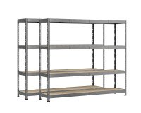 Rayonnage MODULO - Jeu 2 étagères Rack - 4 plateaux