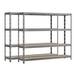 Rayonnage MODULO - Jeu 2 étagères Rack - 4 plateaux