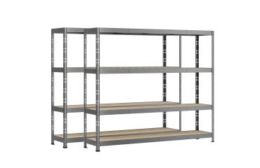 Rayonnage MODULO - Jeu 2 étagères Rack - 4 plateaux