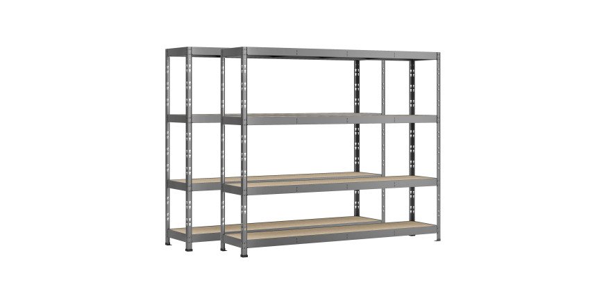 Rayonnage MODULO - Jeu 2 étagères Rack - 4 plateaux