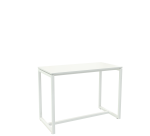 Table haute Easydesk H 110 x P 75 cm piètement métal blanc