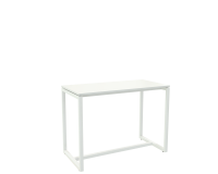 Table haute Easydesk H 110 x P 75 cm piètement métal blanc