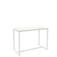 Table haute Easydesk H 110 x P 75 cm piètement métal blanc