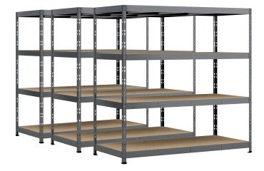 Rayonnage MODULO - Jeu 3 étagères Rack - 4 plateaux