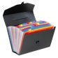 Clasificador de maleta extensible de polipropileno Viquel Rainbow Class de 24 pestañas