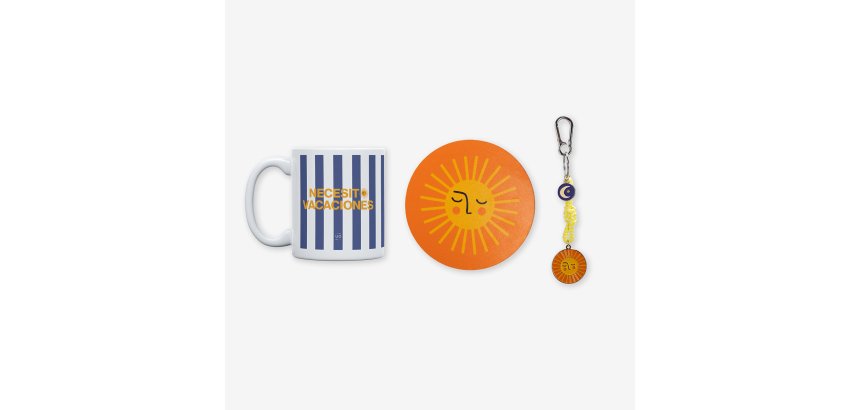 Kit Taza + Posavasos + Llavero "Siempre brillas"