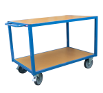 Servante établi 2 plateaux bois médium 1300 x 800 mm 500 kg roue TPE