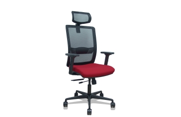 Silla de oficina Haches con reposabrazos 2D y cabecera