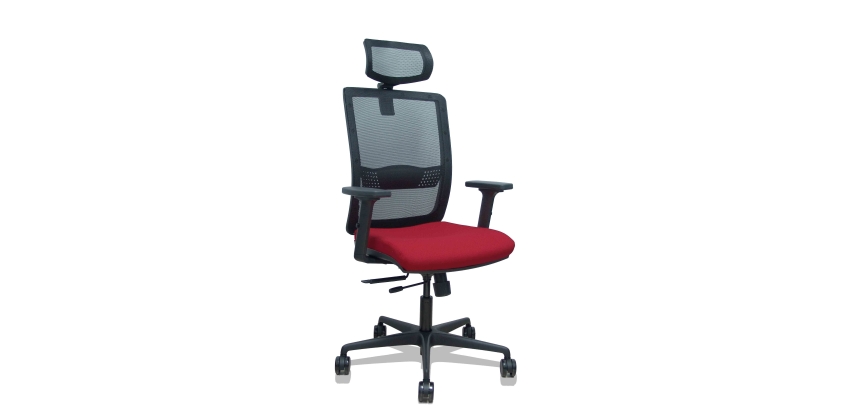 Silla de oficina Haches con reposabrazos 2D y cabecera