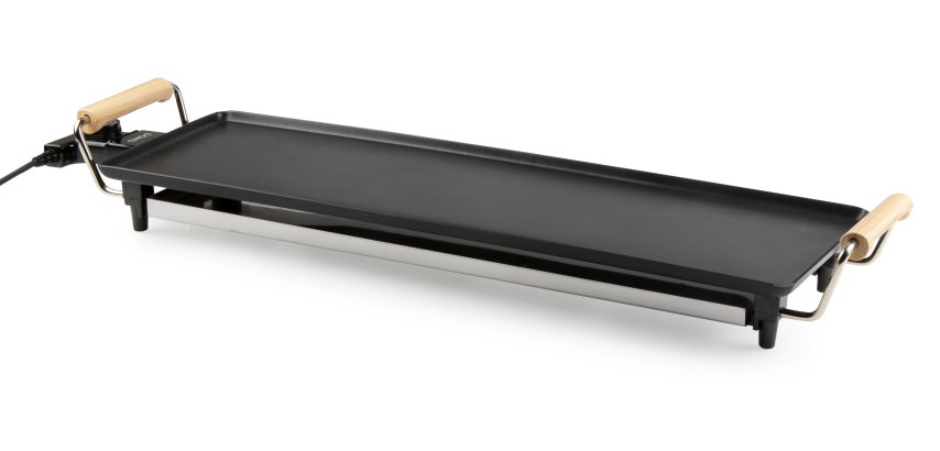 DOMO DO8312TP XL Plancha 'Family' - 70 cm - 1800 W - wooden look