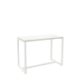 Table haute Easydesk H 110 x P 75 cm piètement métal blanc