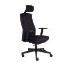 Chaise de bureau ergonomique TEAM PRO , tissu, avec accoudoirs 3D et appui-tête, mécanisme synchrone avec profondeur d'assise réglable