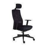 Chaise de bureau ergonomique TEAM PRO , tissu, avec accoudoirs 3D et appui-tête, mécanisme synchrone avec profondeur d'assise réglable