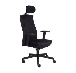 Chaise de bureau ergonomique TEAM PRO , tissu, avec accoudoirs 3D et appui-tête, mécanisme synchrone avec profondeur d'assise réglable