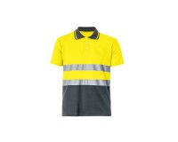 Polo alta visibilidad bicolor manga corta