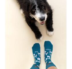 Calcetines "Amor Perruno" Azul talla 36-41
