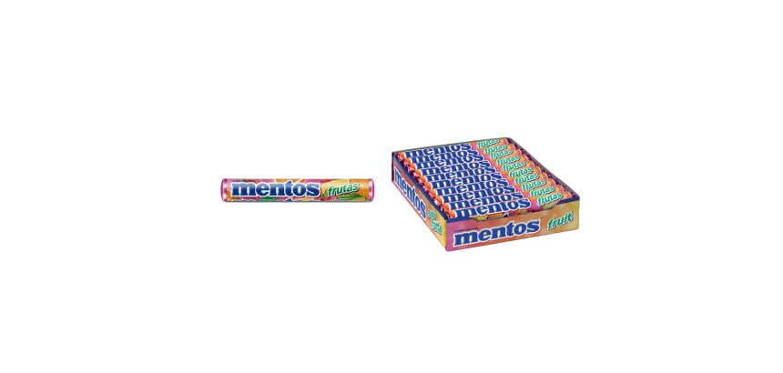 Caramelos Mentos Frutas - Estuche con 20 Unidades