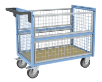 Chariot conteneur grillagé sans toit, 1000 x 600 mm, 500 kg