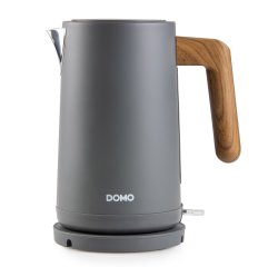 DOMO Bouilloire 'Wood You' - 1,7 L - gris mat
