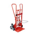 Diable porte-chaises acier 250/70 kg bavette réglable poignée fermée roue étoile caoutchouc