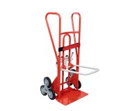 Diable porte-chaises acier 250/70 kg bavette réglable poignée fermée roue étoile caoutchouc