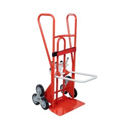 Diable porte-chaises acier 250/70 kg bavette réglable poignée fermée roue étoile caoutchouc