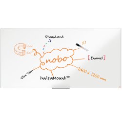 Pizarra NOBO Impression Pro acero vitrificado 2400x1200mm, blanco