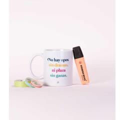 Taza "No hay opos sin dramas" 350ml, cerámica 
