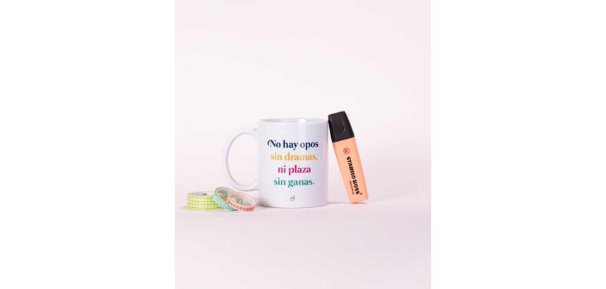 Taza "No hay opos sin dramas" 350ml, cerámica 
