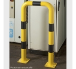 Barrières de protection droite ou en angle Tube Ø 76 x 2 mm d'épaisseur  HT 120 x L60 cm - Long. Hors tout 69 cm